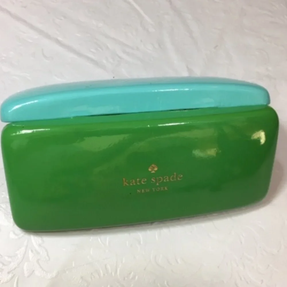 Kate Spade New York Eyeglasses Hard Clamshell Case - Green Preowned